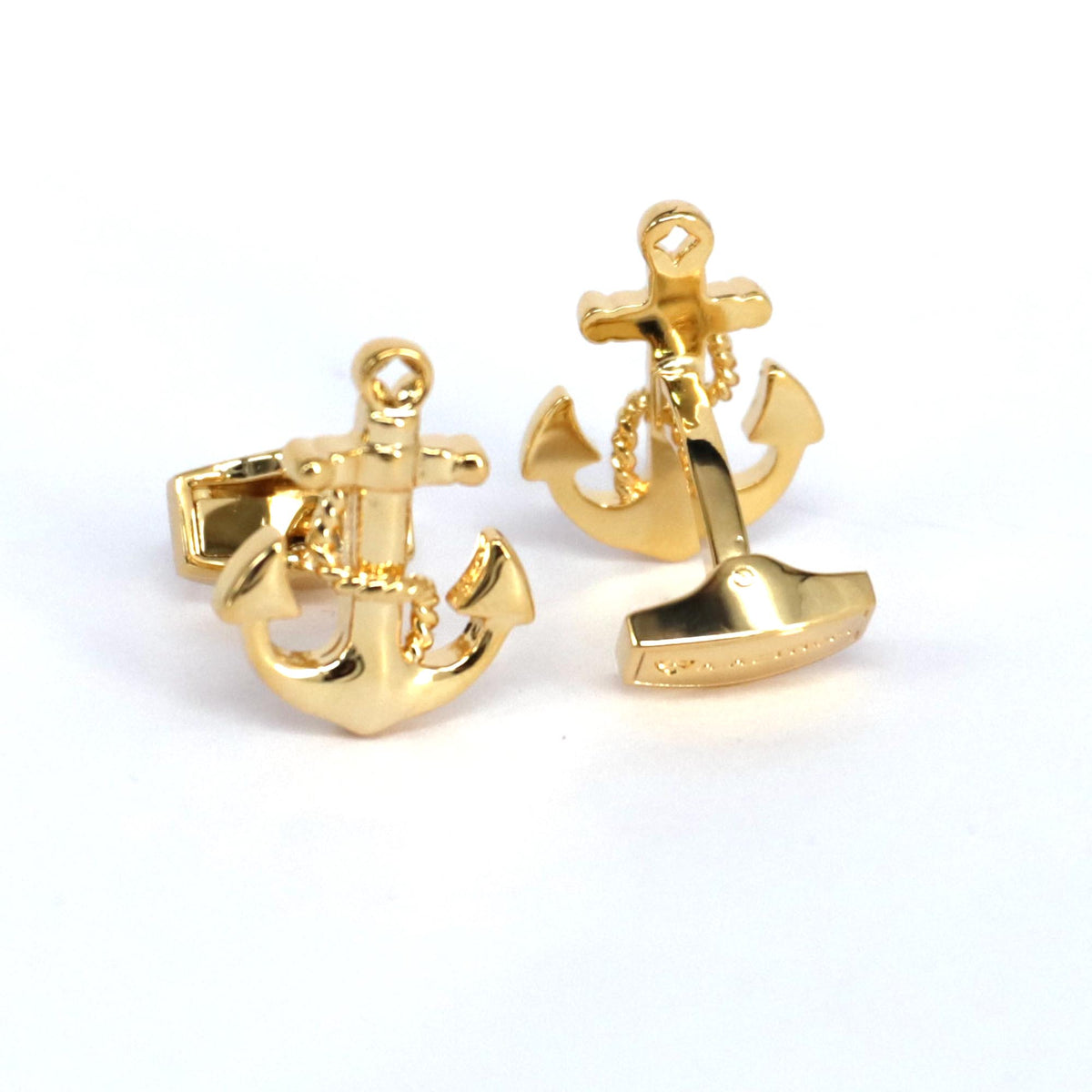 Nautical Anchor with Gold Cufflinks Azthom