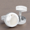 Mother of Pearl Cufflinks with Clip-on Button Covers