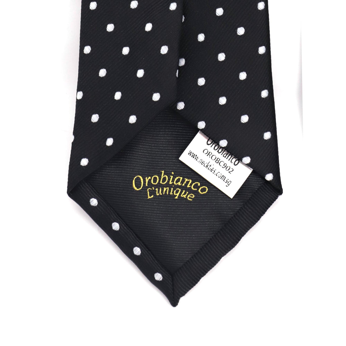 Black Necktie with White Dots