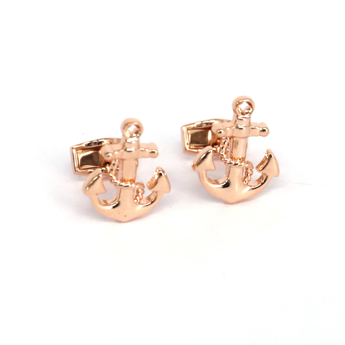 Nautical Anchor with Rose Gold Cufflinks Azthom