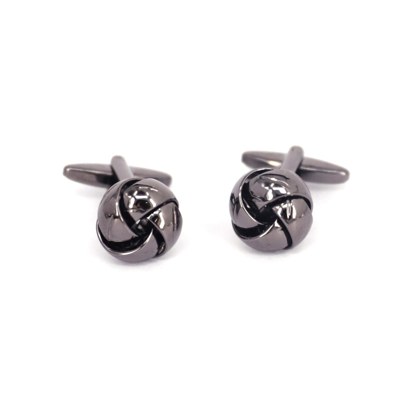 Silk Knot in Gun Metal  Cufflink