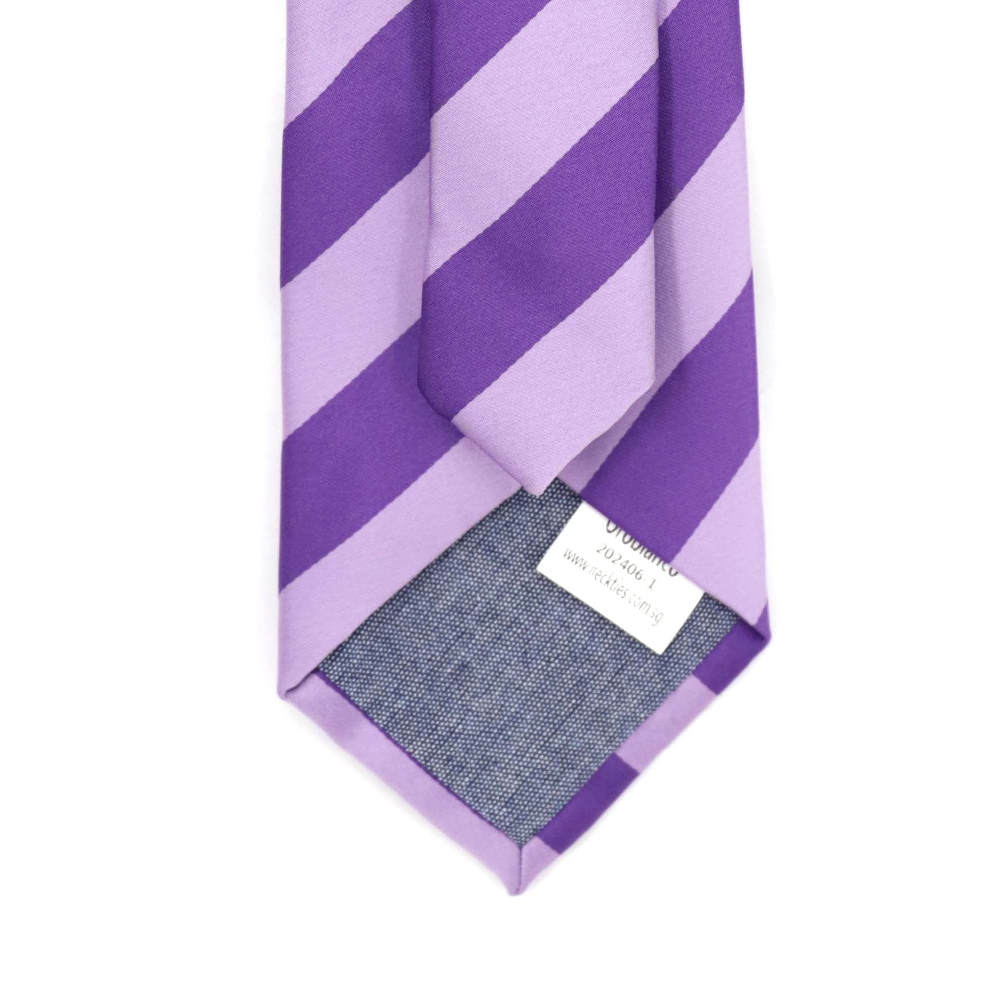 OroTie 8cm Stripes Tie in Purple and light Purple