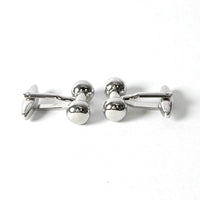 Dumbbell Elegance: Silver Fitness-Inspired Cufflinks