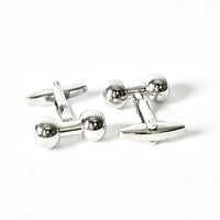 Dumbbell Elegance: Silver Fitness-Inspired Cufflinks
