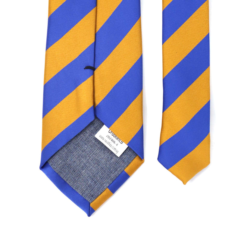 OroTie 8cm Stripes Tie in Gold and Blue