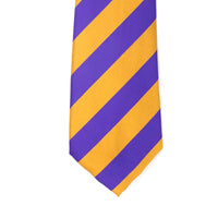 OroTie 8cm Stripes Tie in Purple and Gold