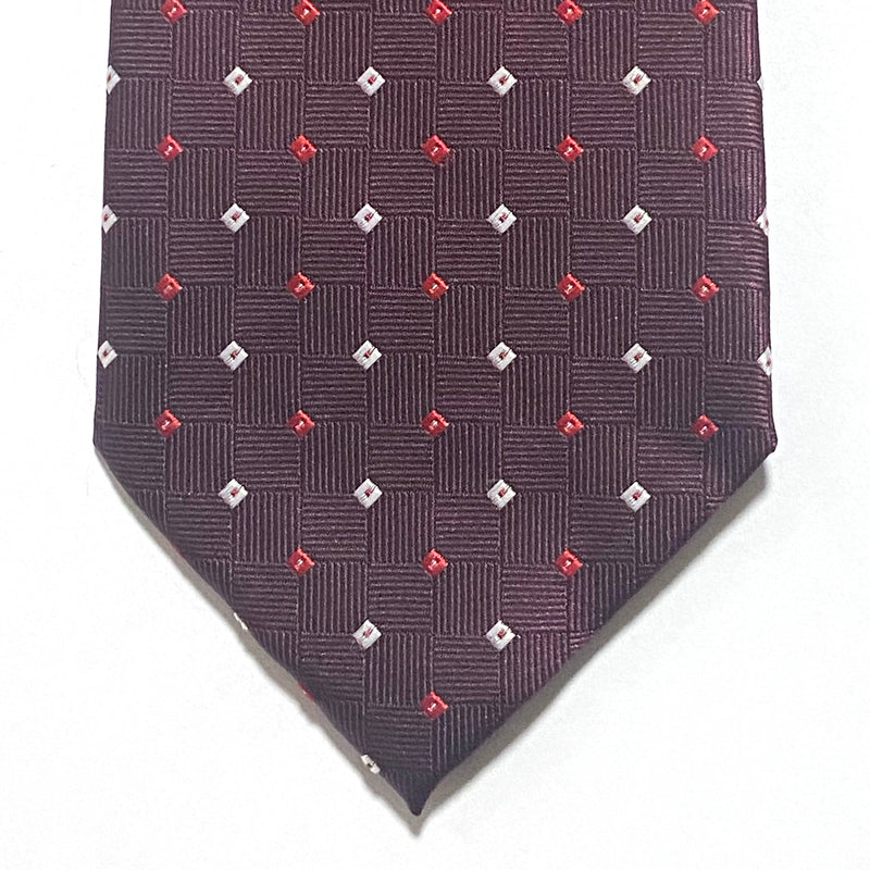 Orotie Burgundy  Small square White and Red