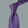 8cm 紫色丝织领带，黑色圆点细节 J