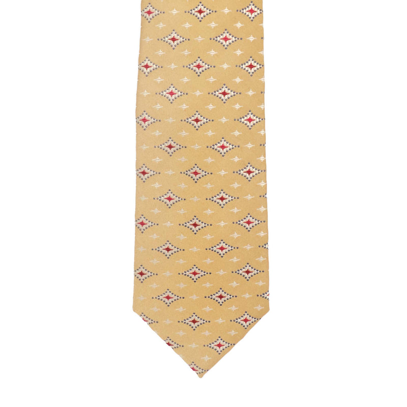 A.Azthom 8cm Golden Parisian flower tie Silk Woven B