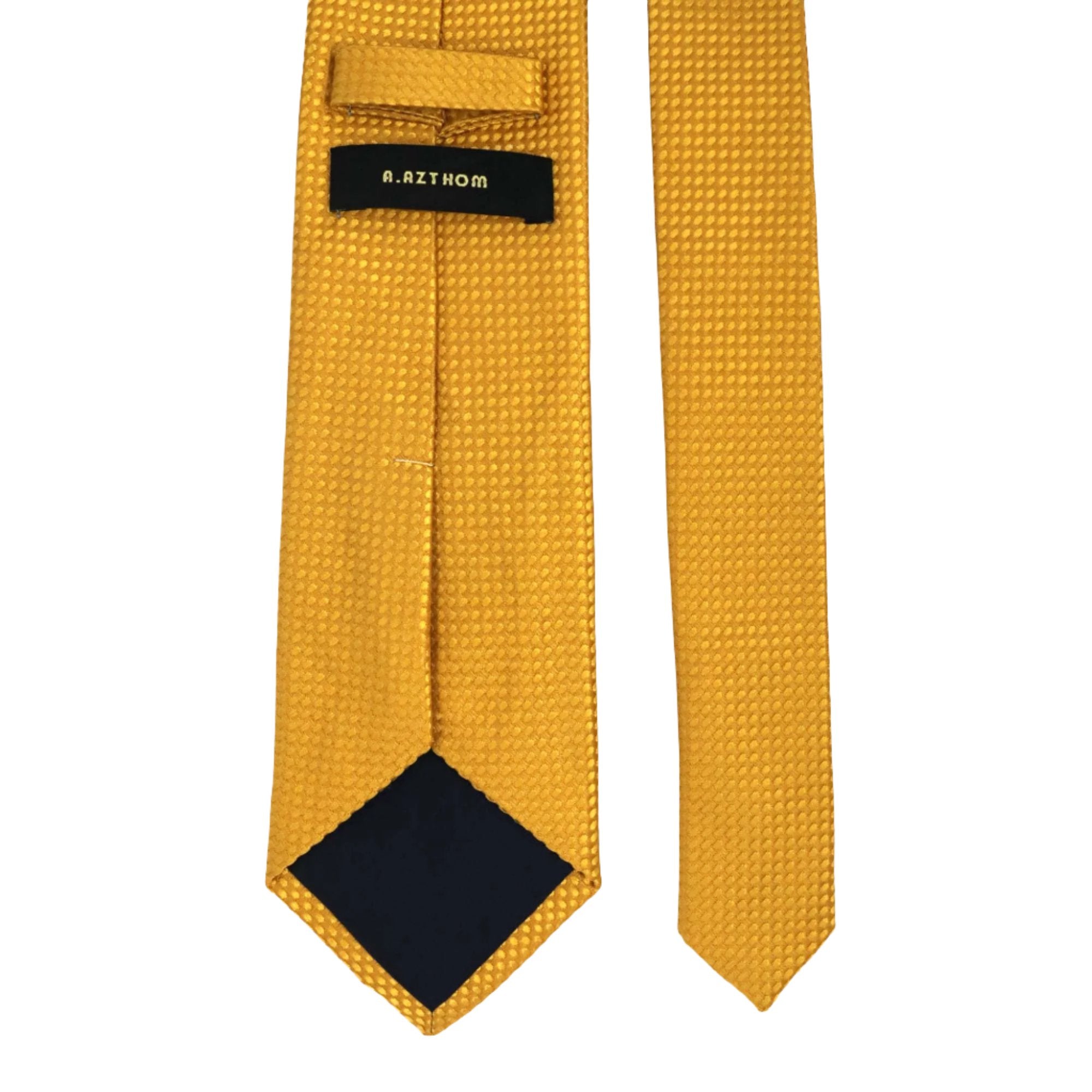 Azthom 8cm Silk Woven Tie with Gold Dots J