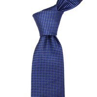 A.Azthom 8cm Solid Blue woven Tie