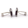 Fiber Glass Rectangle cufflinks in Purple and Silver (Online Exclusive)