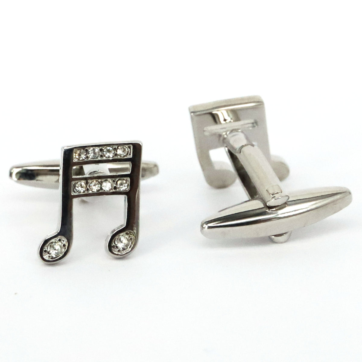 Music knot  Cufflink in Silver Crystal (Online Exclusive)