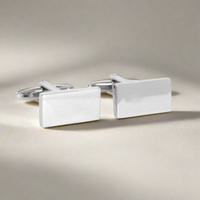 Rectangle Mirror Cufflinks in Silver (Online Exclusive)