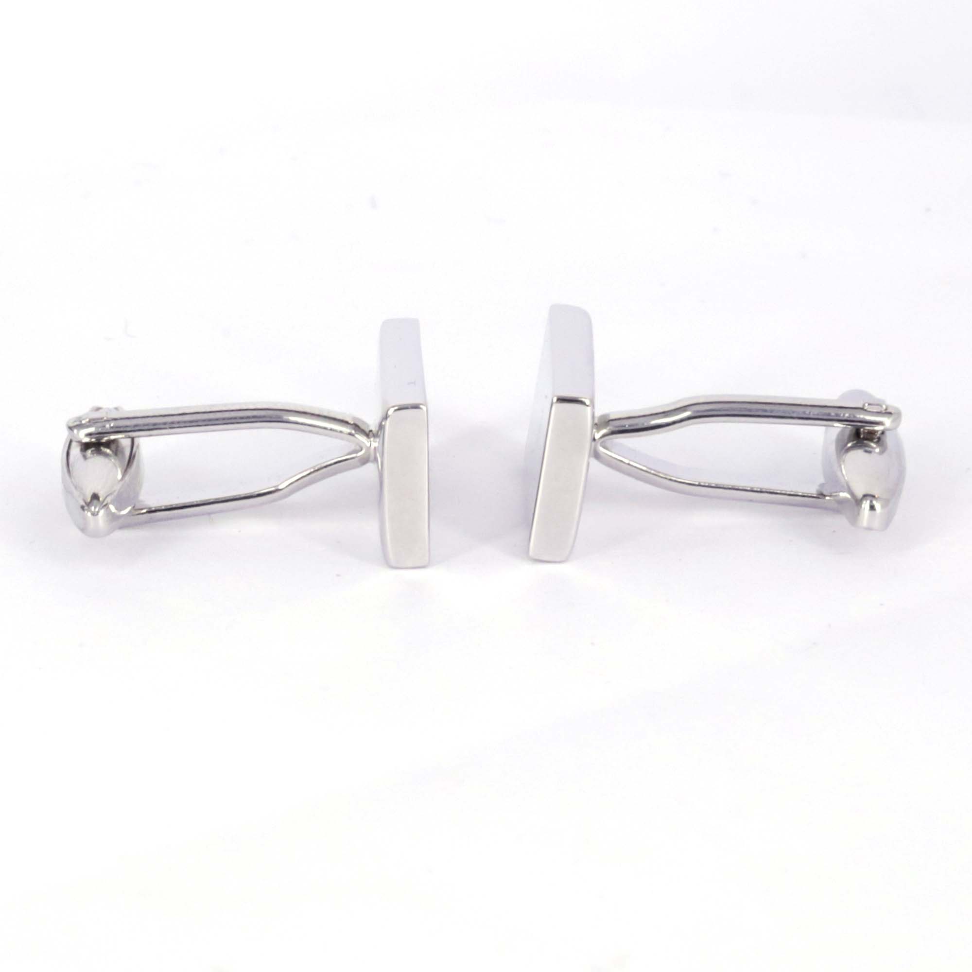 Rectangle Mirror Cufflinks in Silver (Online Exclusive)