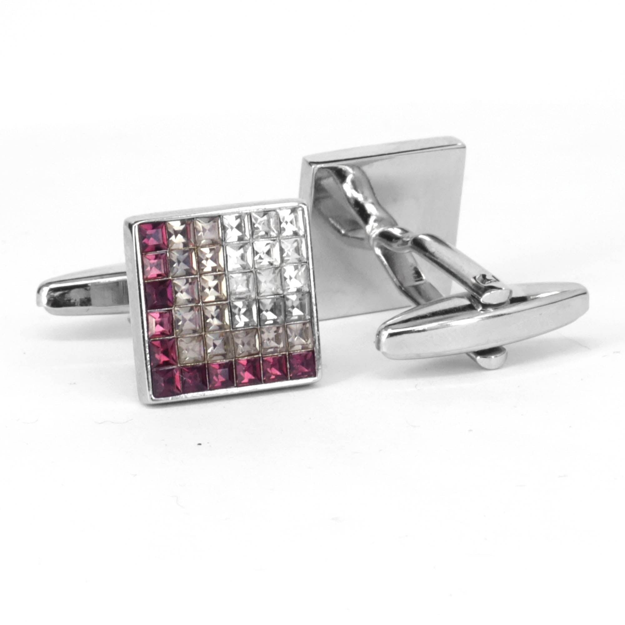 8 个渐变浅色水晶袖扣