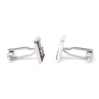 8 个渐变浅色水晶袖扣