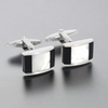 Rectangle MOP Cufflinks Black and White