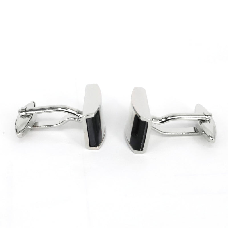 Rectangle MOP Cufflinks Black and White