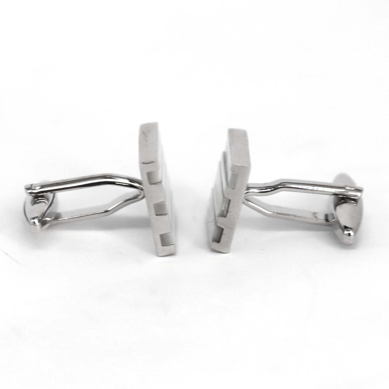 Square MOP Cufflinks Stripe