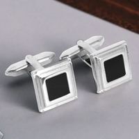 Classic Black Squared Cufflinks (Online Exclusive)