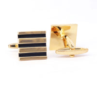 Horizontal Grill  Cufflinks in Gold