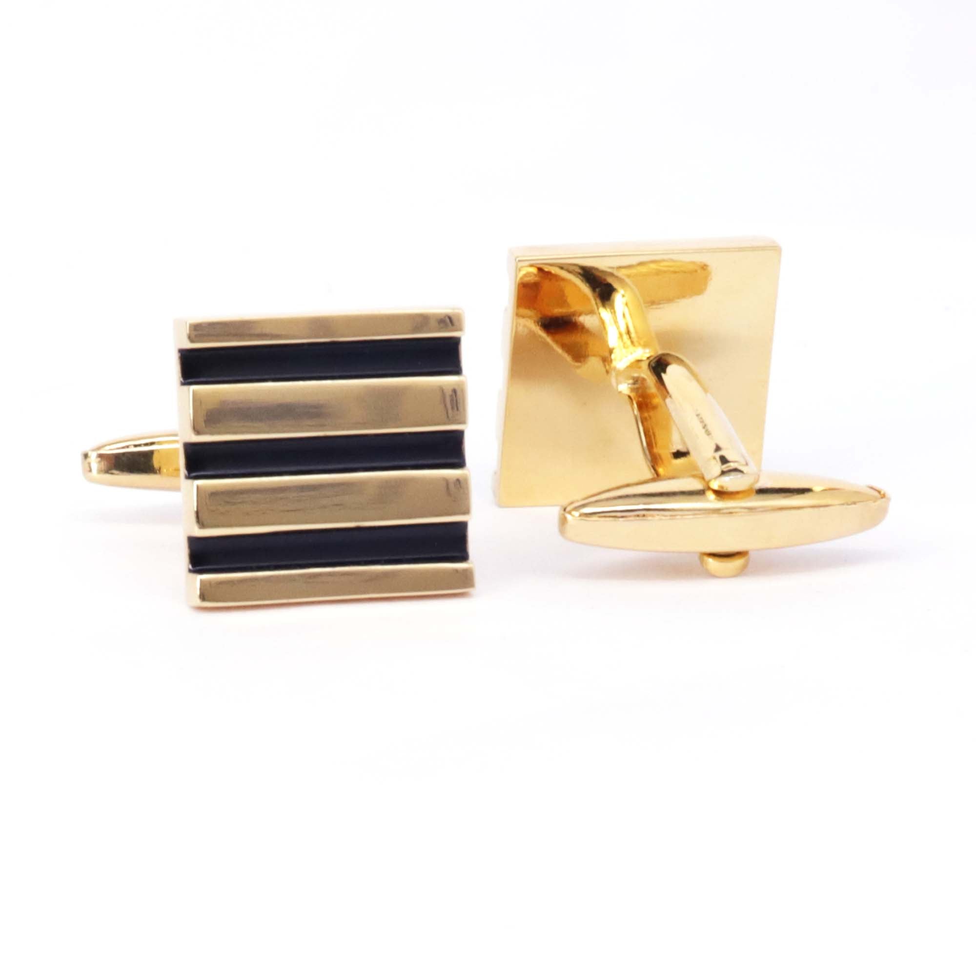 Horizontal Grill  Cufflinks in Gold