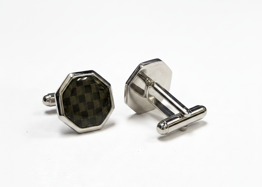 青铜色碳纤维袖扣 Marzthomson Cufflinks