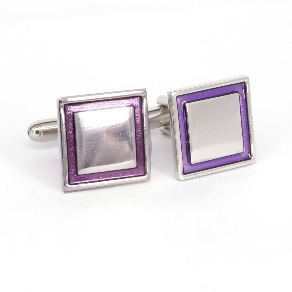 Purple colour Cufflinks square; Buy Cufflink Singapore