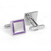 Purple square cufflinks Marzthomson