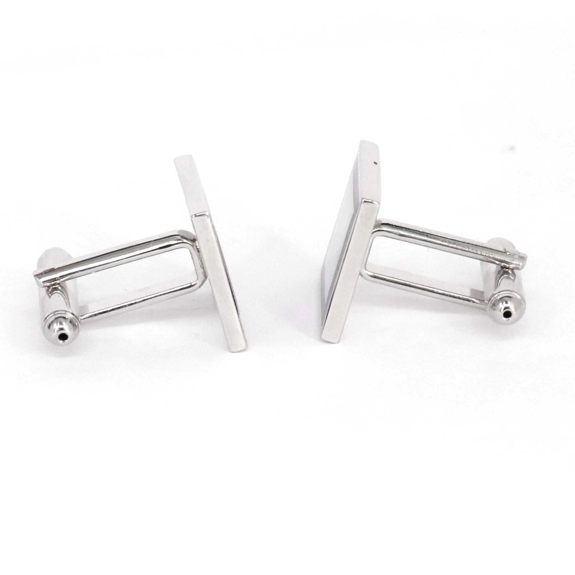 Purple square cufflinks Marzthomson