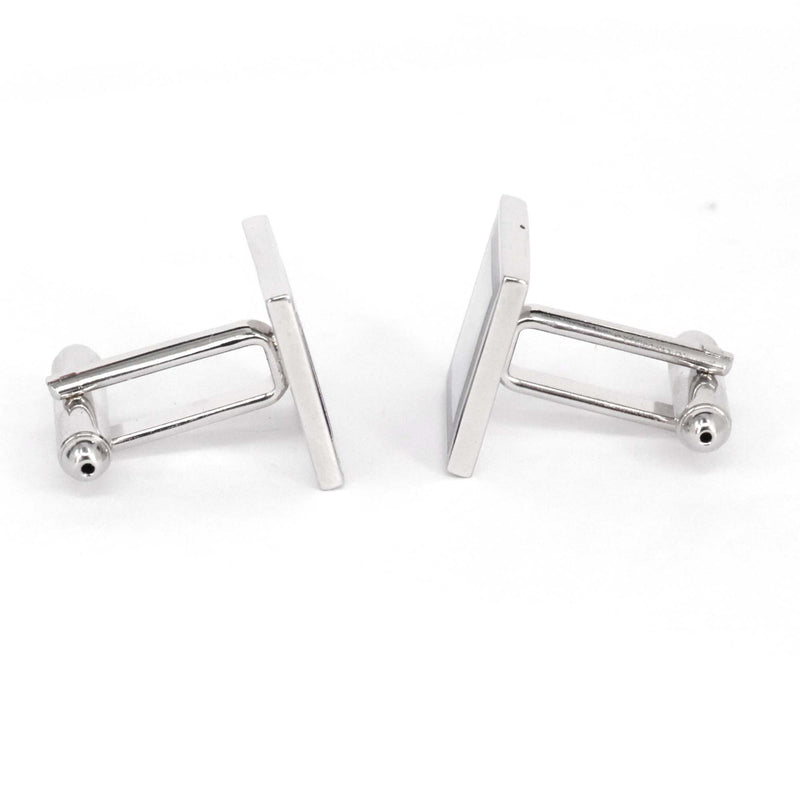 Purple square cufflinks Marzthomson