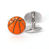 MarZthomson Basketball orange with Silver line Cufflinks (Online Exclusive)