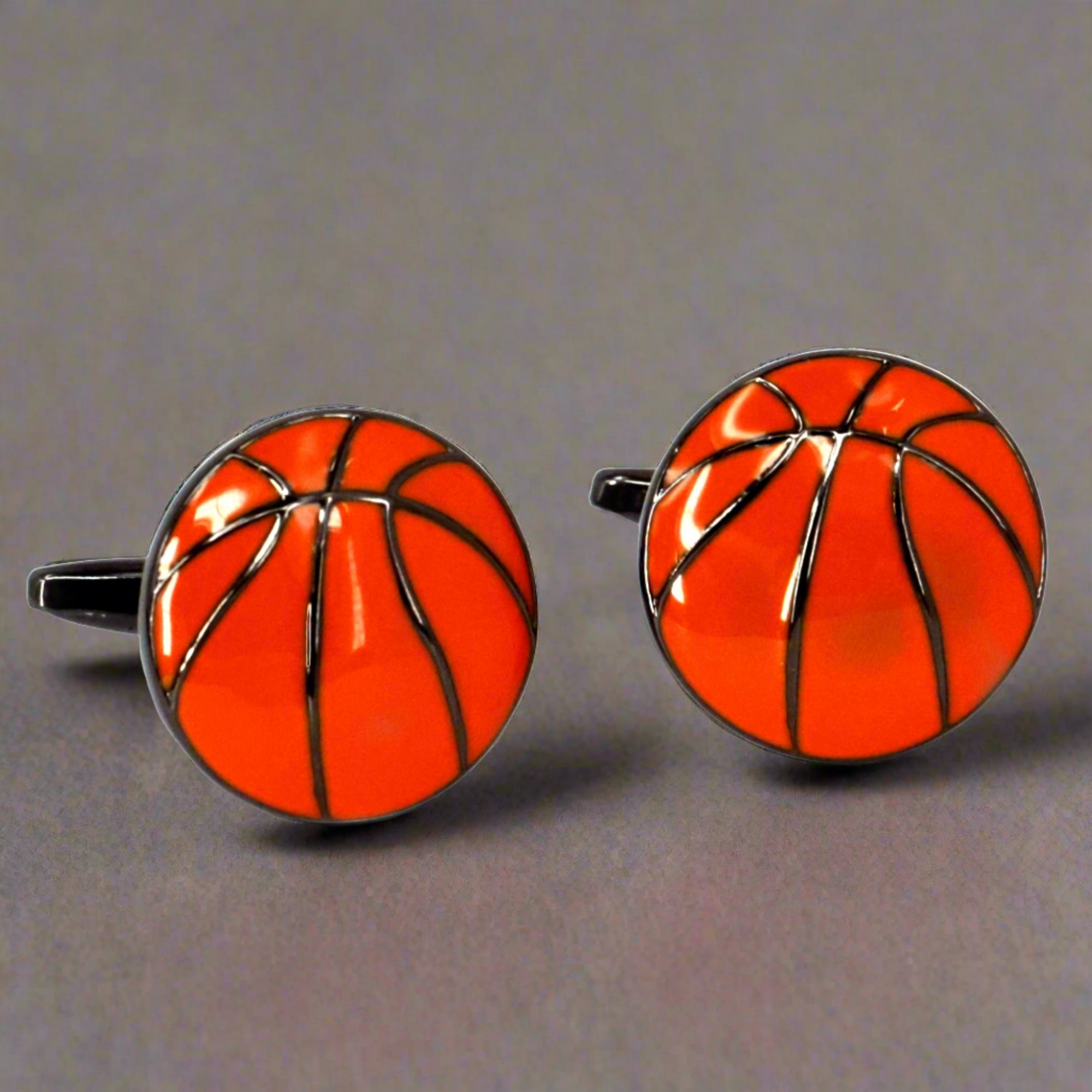 MarZthomson Basketball orange with Silver line Cufflinks (Online Exclusive)