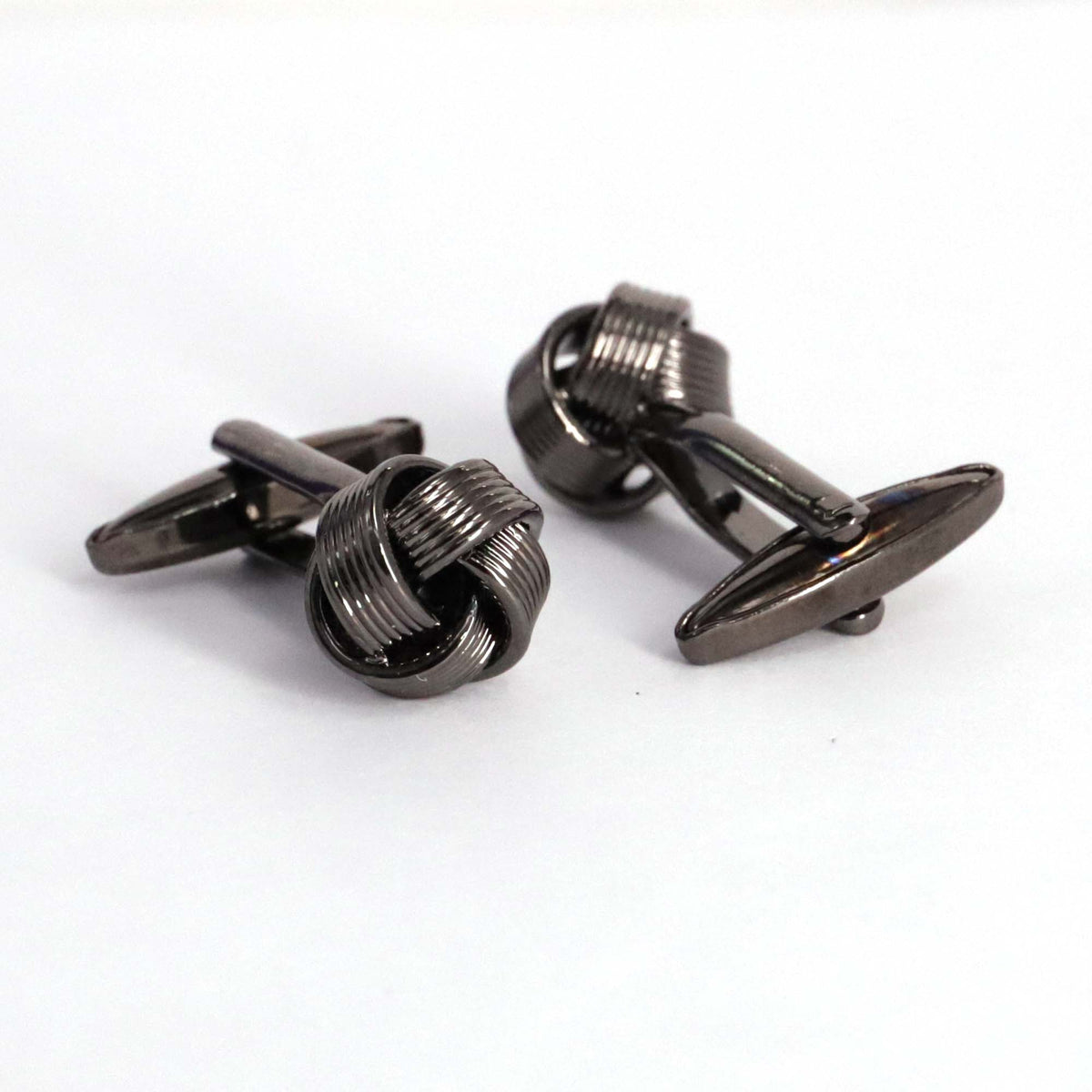 Silk Knot in Gunmetal Cufflink - 7 wires