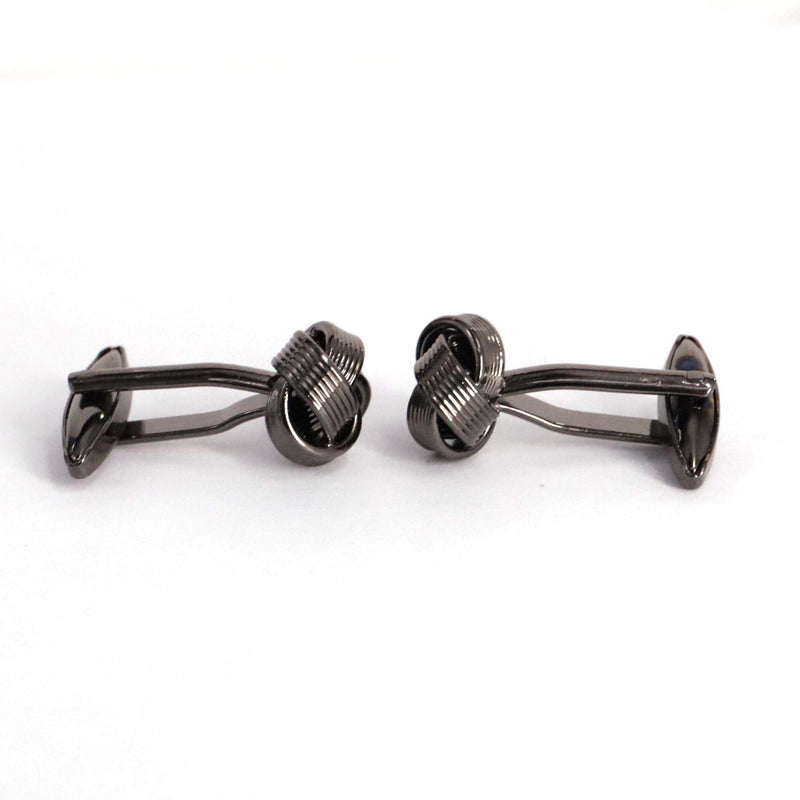 Silk Knot in Gunmetal Cufflink - 7 wires