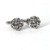 Silk Knot in Silver ribbon design Cufflink- Marz