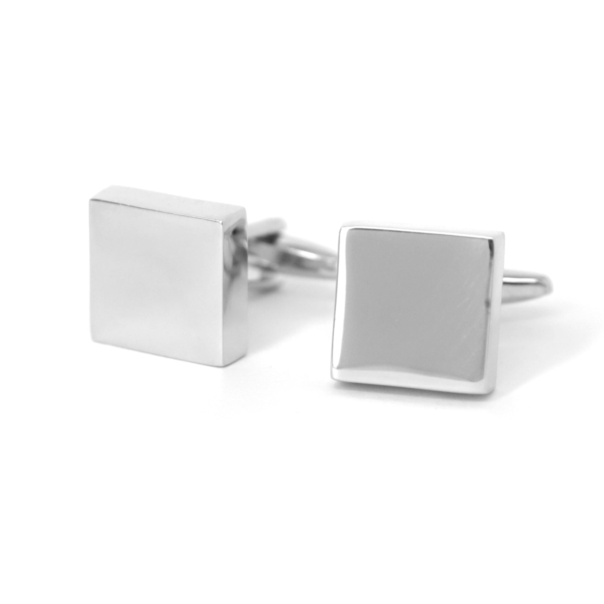 Classic Silver Squared mirror finishing  Cufflinks (Online Exclusive)
