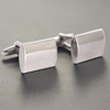 Classic Rectangle Block Silver Cufflinks(Online Exclusive)