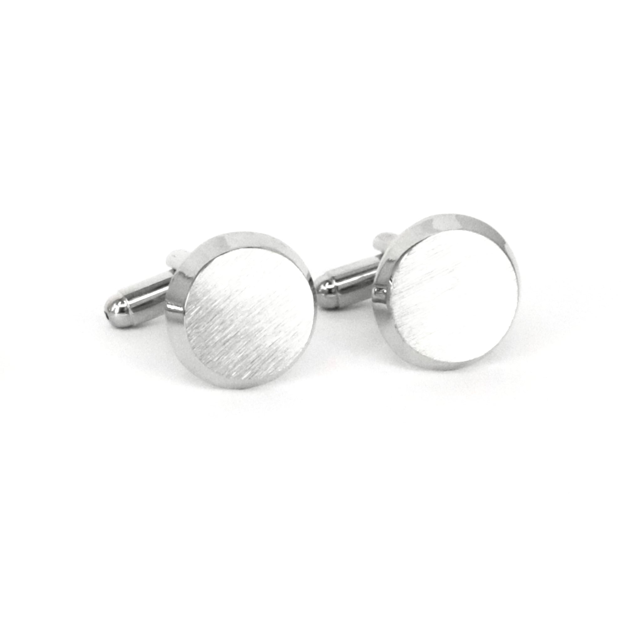 Silver Round flying saucer Cufflinks - Orobianco L'unique