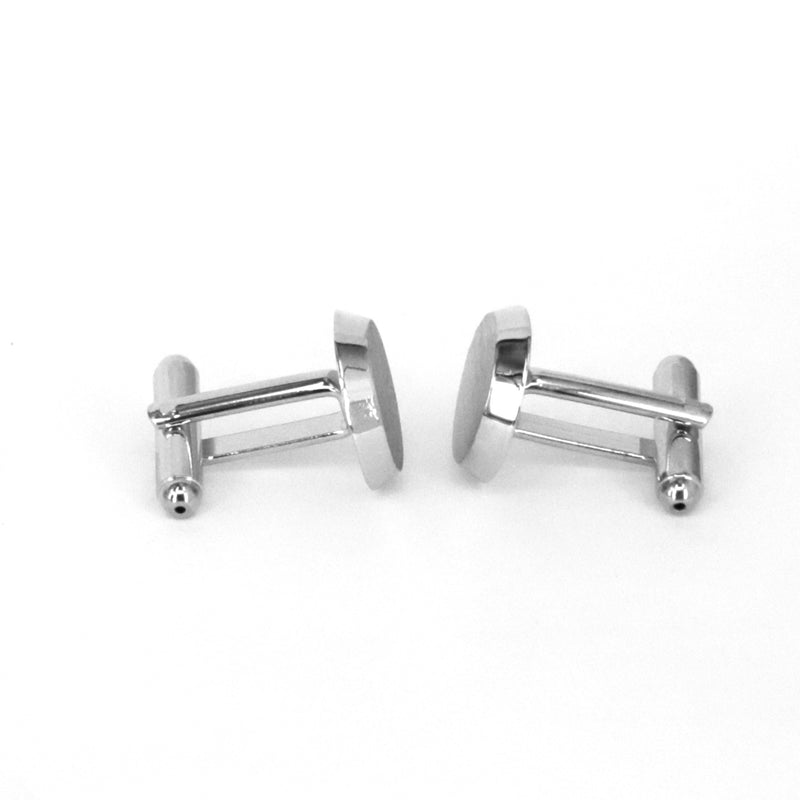 Silver Round flying saucer Cufflinks - Orobianco L'unique