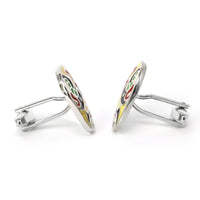 Jing Mask or Chinese Opera mask  Yellow Cufflinks (Online Exclusive)