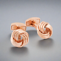 A.Azthom Wire Knot Rose Gold-tone Cufflinks