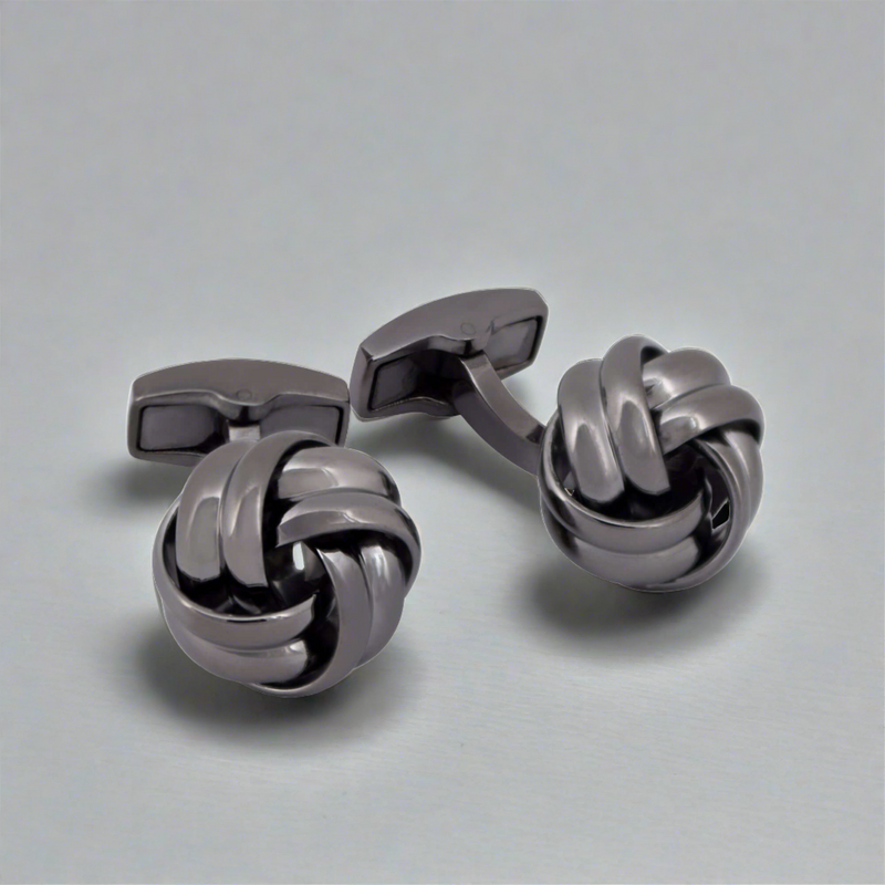 Azthom Gordian Knot Gunmetal Cufflinks