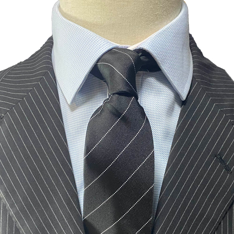 OroTie Jacquare Blue Background with white Dot light stripe