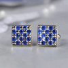 Blue and White Crystal Cufflinks (Online Exclusive)