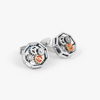 Octo Gear Cufflinks Palladium