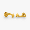 Yellow gold plated Ribbed Knot cufflinks