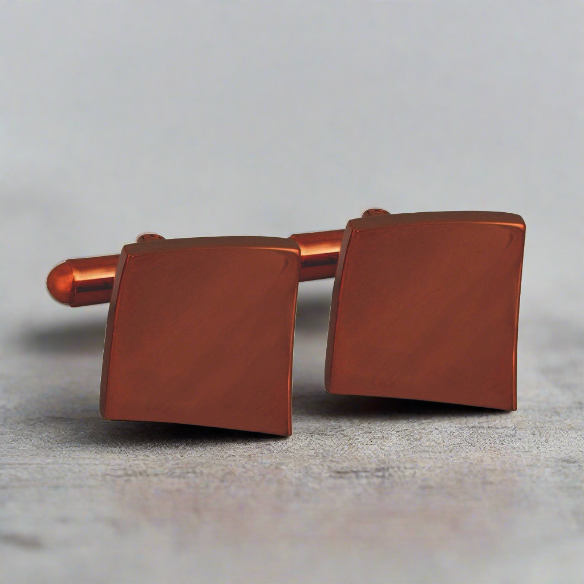 Concaved Square Cufflinks in Rose Gold (Online Exclusive)