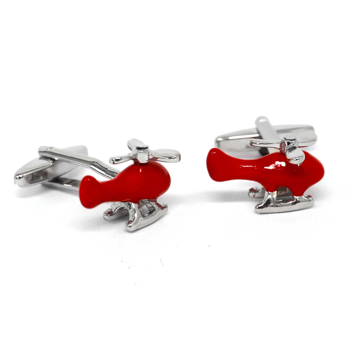 Helicopter Cufflinks in Red (Online Exclusive)